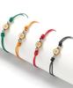 Glücksbringer Sonnenblumen-Anhänger Armband mit geknoteter Schnur (C2601AC1371)