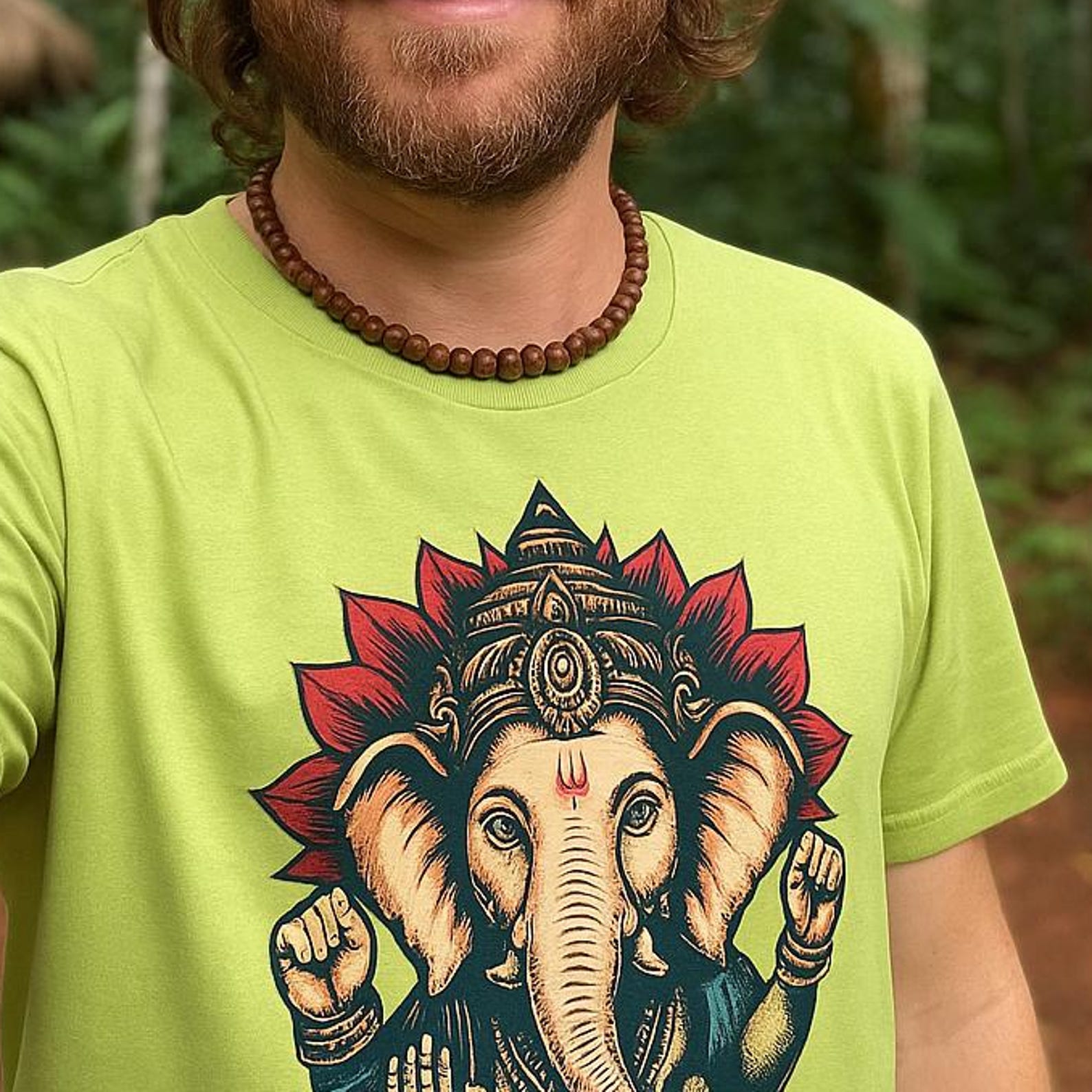 Ganesha Graphic T-Shirt: Spiritual Boho Unisex Tee S
