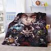 Demon Slayer Cozy Flannel Blanket Soft Plush Warm Throw for Bed Sofa Couch Lightweight Travel Home Decor Gift -QJY