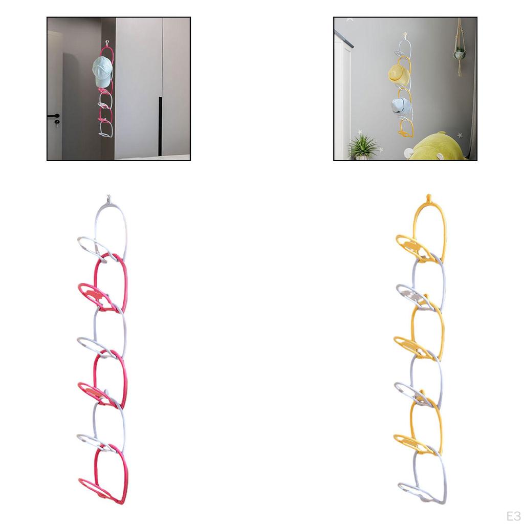 6 Pieces Cowboy Hat Rack Hooks Cap Organizer Holder Organization Stackable Hanger Storage for