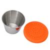 Small Stainless Steel Container Leakage Proof Dishwasher Safe Portable Dressing Cup with Lid for Essential Oil 70ml