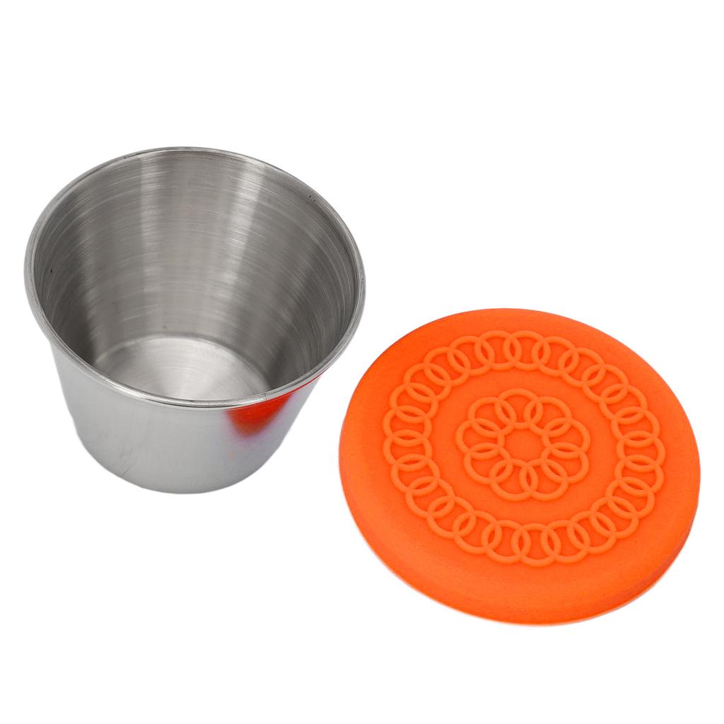 Small Stainless Steel Container Leakage Proof Dishwasher Safe Portable Dressing Cup with Lid for Essential Oil 70ml