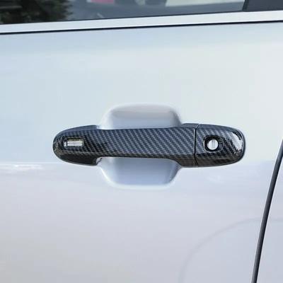 For Subaru Impreza 2017 2018    Auto Door Handle Cover Trims ABS Chrome Carbon Fiber Black Car Styling Accessories