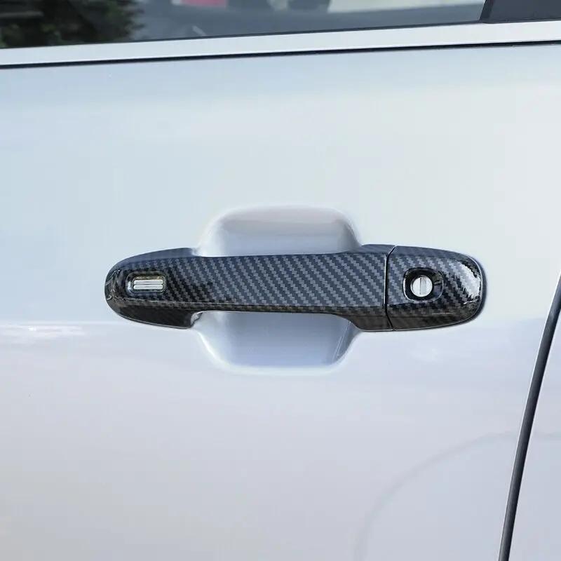 For Subaru Impreza 2017 2018 Auto Door Handle Cover Trims ABS Chrome Carbon Fiber Black Car Styling Accessories
