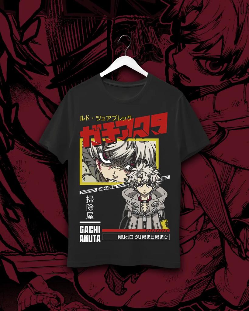 Y2k Cotton Short Sleeve Anime Manga Tee Harajuku Streetwear Gachiakuta Rudo T Shirts Men Oversized Hip Hop Female Male Clothing