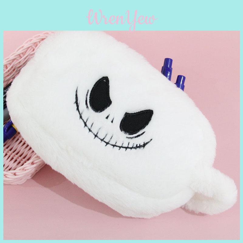 Jack Halloween Plush Makeup Bag With Zipper Storage For Students And Daily Use