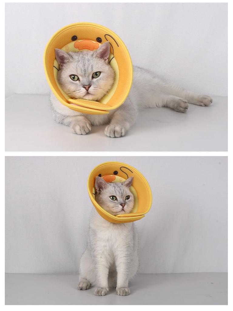 Breathable Mesh Pet Elizabeth Collar - Soft Anti-Lick/Bite Grooming Headgear for Cats & Dogs