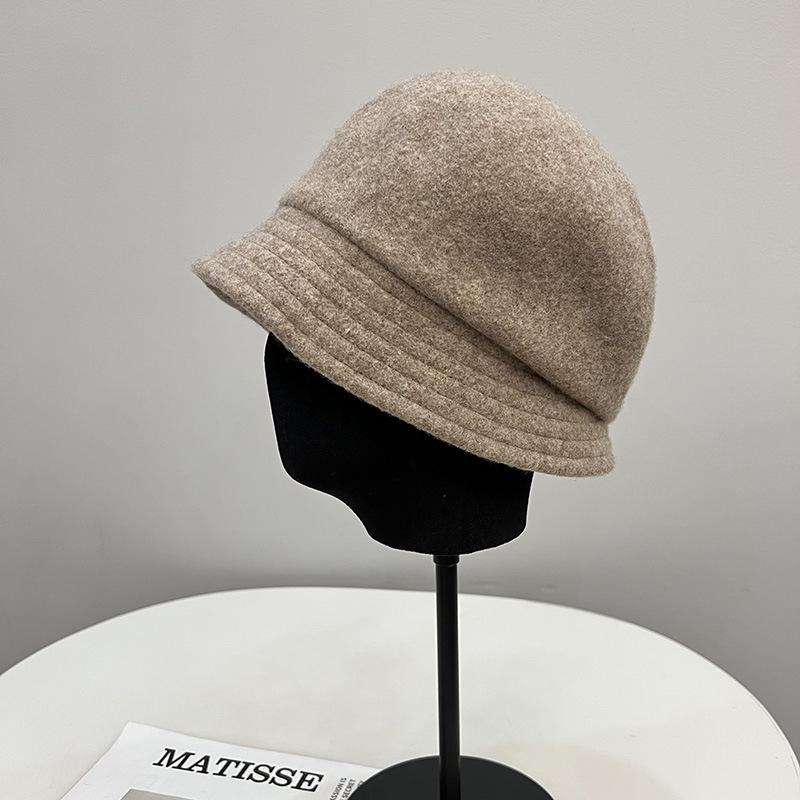 

Маленькая шляпа-клош с маленькими полями из шерсти, осенне-зимняя модная литературная шляпа-мешок на голову, демонстрирующая личность и лицо, шляпа маленького рыбака M（56-58cm）