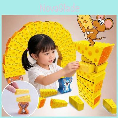 Mouse Cheese Stack Tower Stacking Toy For Kids With Visual And Handeye Coordination Development