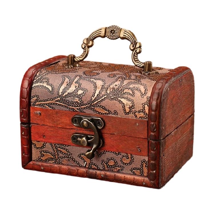 

Rusts Resistant Jewelry Case Multifunctional Jewelry Box Wood & Leather Texture Suitable for Travel and Home Displaying