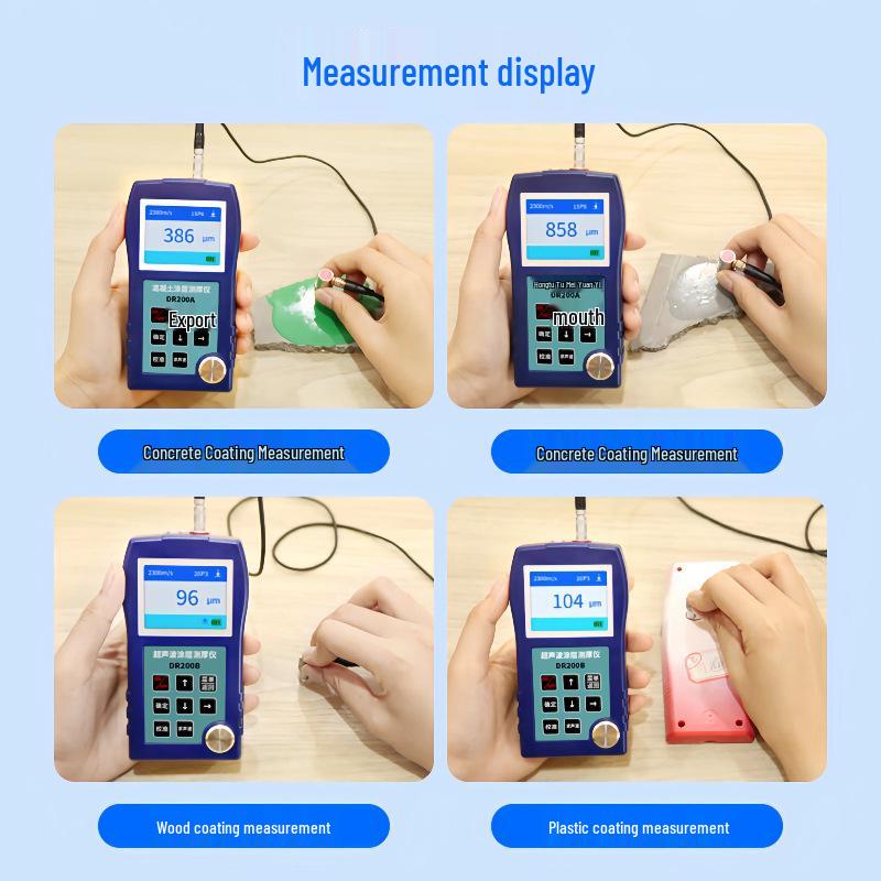 Ультразвуковой измеритель толщины неметаллических покрытий Dongru DR200A Concrete Coating Thickness Gauge DR200A