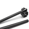 100% Real Carbon Fiber Clip-On Motorcycle 7/8" Handlebars 35mm Fork Tube For Cafe Racer Universal
