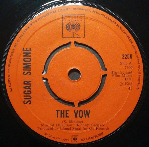 

7inch Record SUGAR SIMONE Vow Spinning Wheel 3250 CBS 1968 UK SoulFunk Used