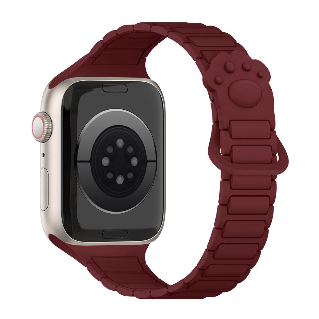 Magnetic Silicone Small Claws Strap for Apple Watch Bands Ultra 3 49mm 38mm 46mm 45mm 40mm 42mm 41mm Correa Bracelet iWatch 11 10 SE 9 8 7 6