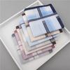 12Pcs/Set Sweat Absorbent Pocket Plaid Square Towel Men's Cotton Handkerchiefs  Wedding Season