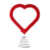 Heart Shaped Tree Topper for Valentine's Day Treetop Red Heart Decoration with Spring for Home Wedding Holiday Party Supplies