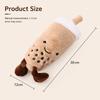 Peluche Giocattolo per Animali Domestici Forma Tazza Tè al Latte Morbido Peluche Corto Cane e Gatto Giocattolo da Masticare Compagno Imbottito Resistente al Morso Gioco Indoor Accessorio per Animali Domestici
