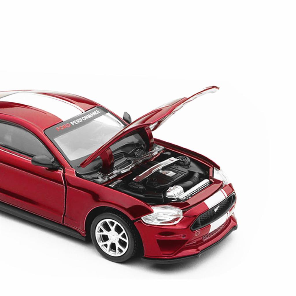 Scară 1/42 2018 Ford Mustang GT Super Racing Asamblare Mașină de jucărie din aliaj din metal turnat sub presiune Jucării cadou de colecție cu cutie
