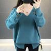 NaVaVa Button Point V Neck Long sleeVe Knit Sweater Nk3579