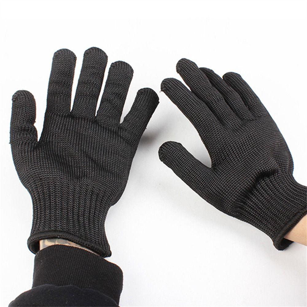 1 Pair Stainless Steel Wire Anti Cut Gloves Flexible Kitchen Tool Anti-Cut Protector Sleeve