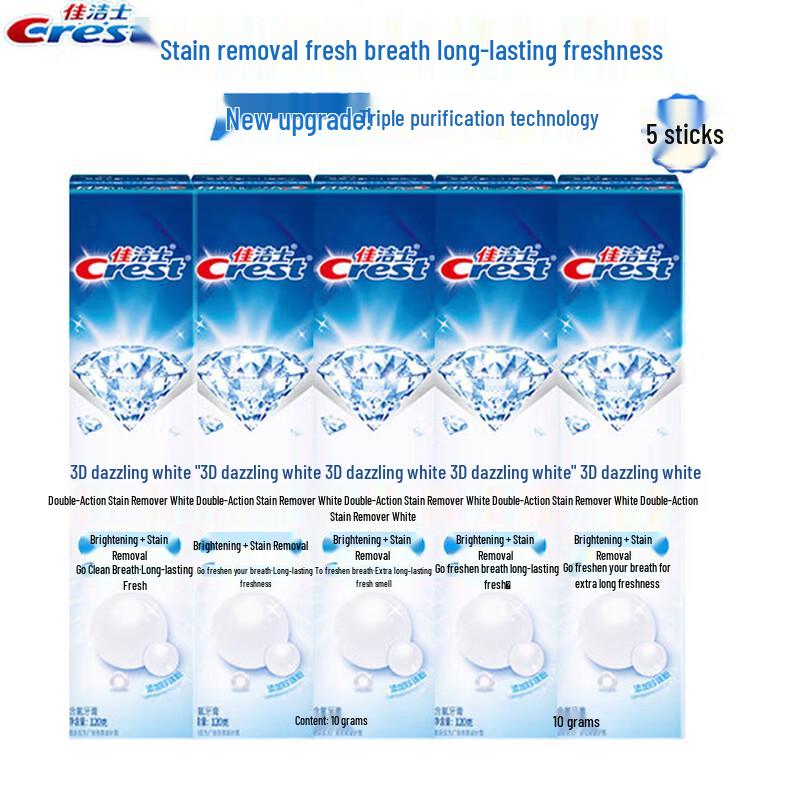 Crest 3D White Lasting Fresh Toothpaste (5-Pack)