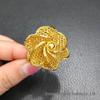 Dubai 24k Gold Filigree Flower Ring - Women's Wedding Jewelry for Global Elegance