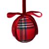 Plaid Christmas Ball Ornament for Holiday Tree Hanging Decor