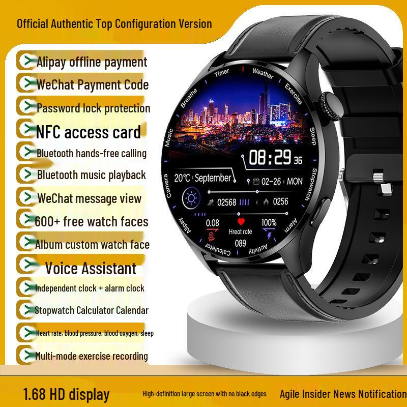 2025 Huqiangbei GT4 Smartwatch with Health Monitoring & Bluetooth Calling