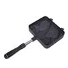 Aluminum Waffle Maker Cake Pan with Handle Black