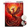 Pearl Painting Set 5D Pearl Mosaic Art Style Flaming Phoenix Bird Fire Theme Home Wall Decoration.