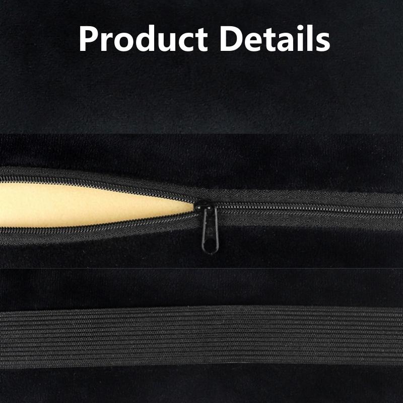 Auto Nacken Kopfstützkissen Hochelastischer Memory-Schaum Sitz Nackenkissen Atmungsaktiver Samt Kopf- und Nackenstütze zum Schlafen Kissen