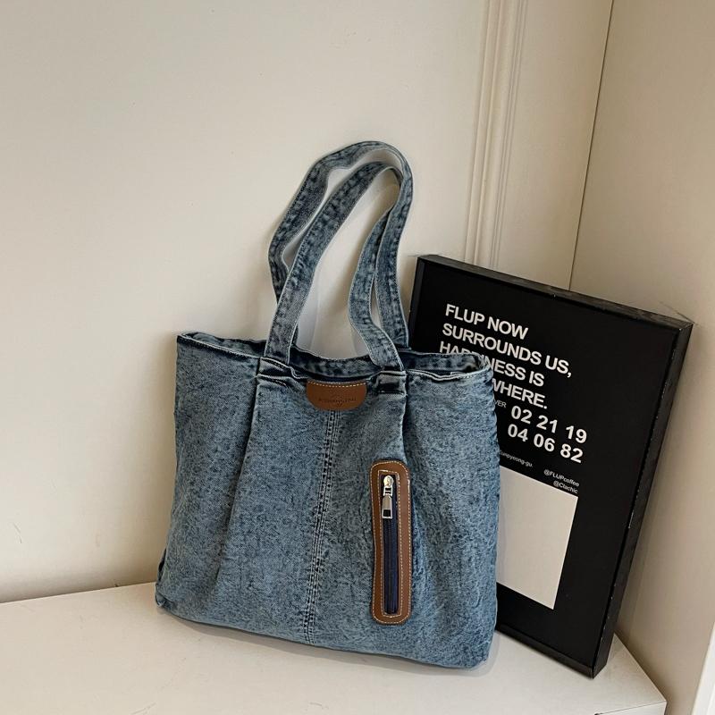 Denim Bag Women's Tote Bag Large Capacity Commuter Shoulder Crossbody Bag