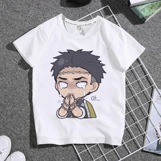 

Casual Anime Kimetsu No Yaiba Demon Slayer Kids T-Shirt Summer White Short Sleeves Loose Womens Y2K Tops Childrens Tees Clothing XXXL білий