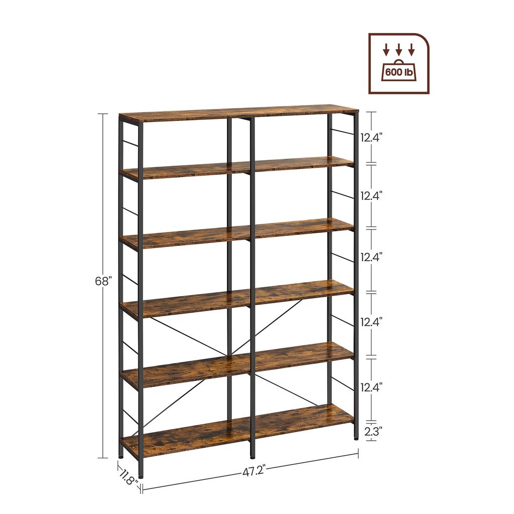 VASAGLE Bookshelf 5 Tier