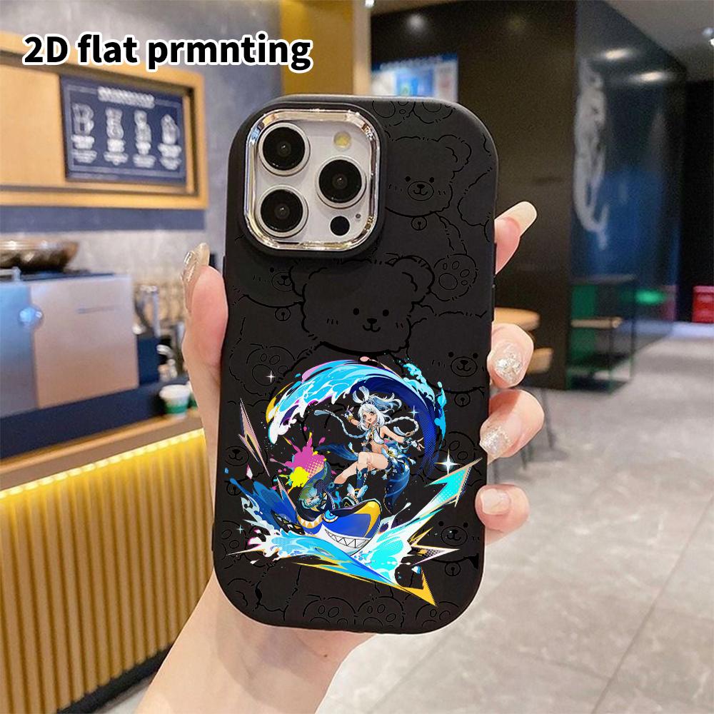 Phone Case: 2D Flat Design Suitable for iPhone 18 17 16 15 14 13 Pro Protective Case, Couple Style, Ocean Splash, Christmas and Halloween Gifts