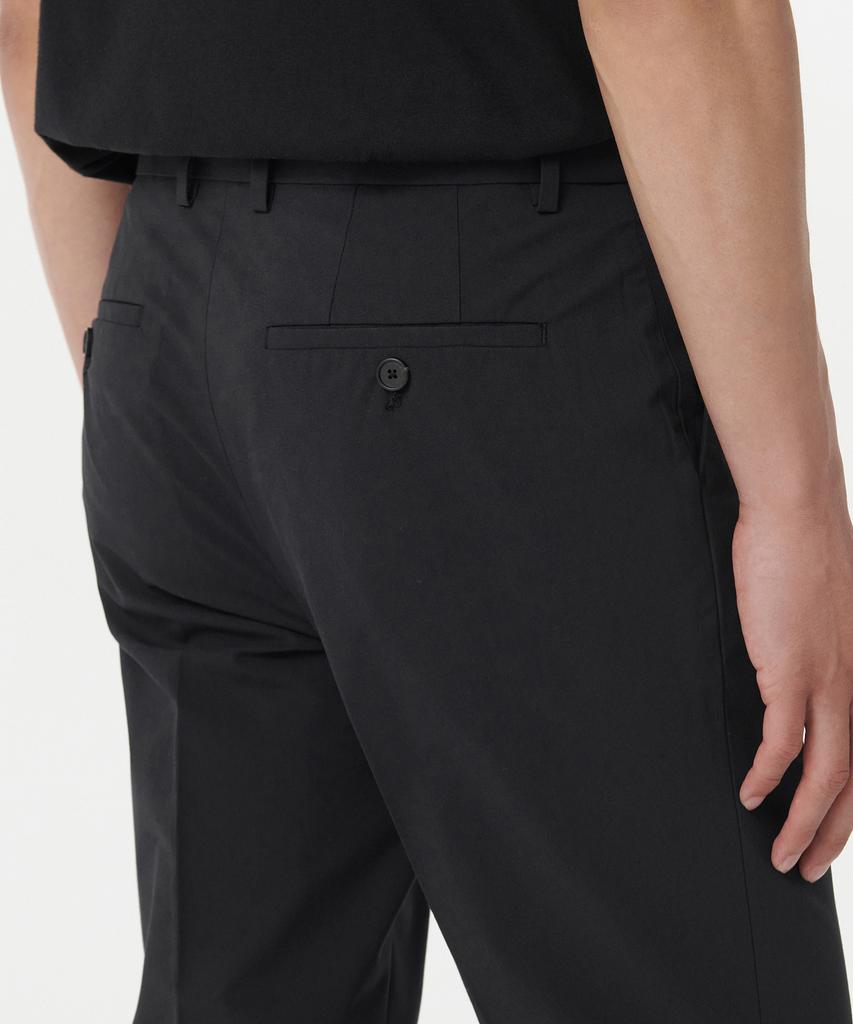 MUSINSA STANDARD [Cooltandard] Tapered Hidden Banding Crop Slacks [Dark Gray]