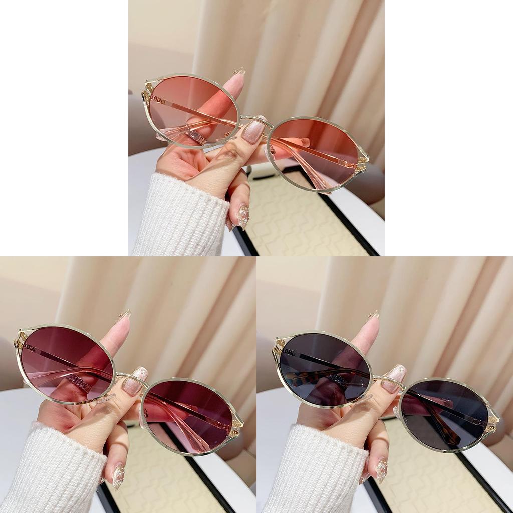 Elegant Metal Frame Cat Eye Sunglasses With Tinted Lenses For Fashion Streetwear And Parties