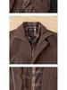 Men's Retro Plaid Patchwork Harrington Jacket - Two-Piece Layered Silhouette