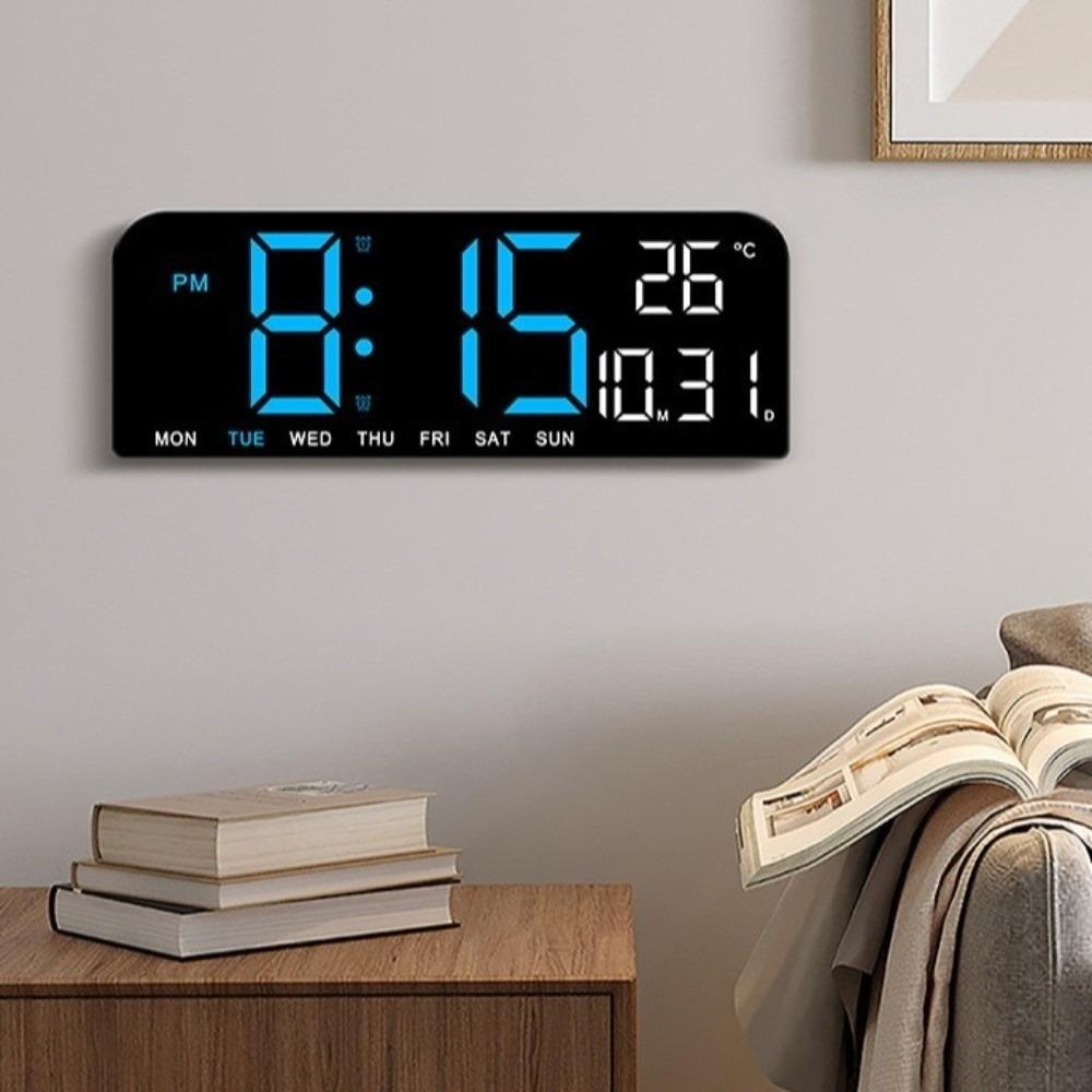 12/24H Format Large Digital Clock Brightness Adjustment Dual Alarms Alarm Clock  Home Decor