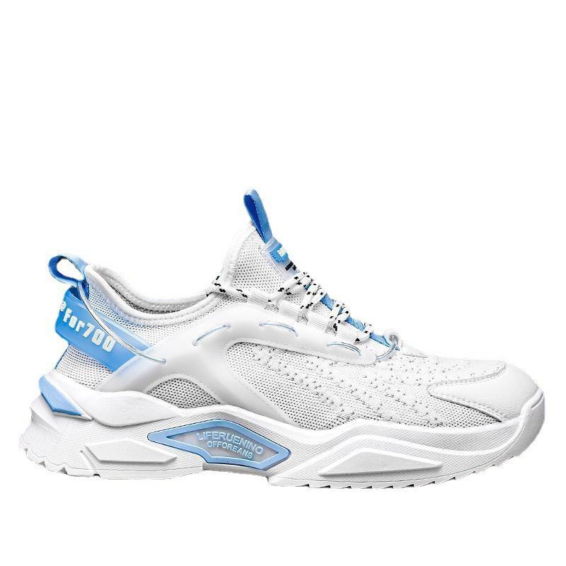 New Men's Shoes Trendy Dad Shoes Flying Woven Mesh Breathable Running Shoes Sports Versatile Casual Shoes Trendy Shoes