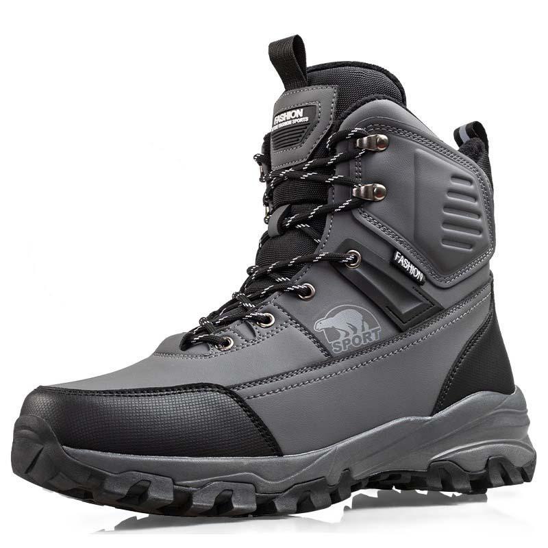 Mens Winter Cold -40 ° Thick Padded Waterproof Comfortable Warm Lightweight Hiking Non-slip Thick Sole Cushioning Snow Boots