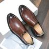 Fashion British Style Pointed Elegant Men's Dress Shoes Anti Slip Wear-resistant Men's Leather Casual Shoes Work Shoes Low Cut Versatile