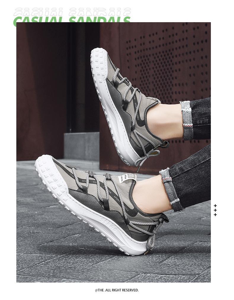 Men's Breathable Spring/Summer Slip-On Sneakers with Trendy Cross Straps
