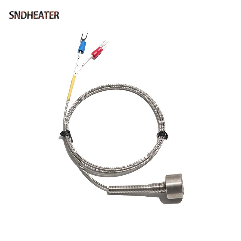 SNDHEATER Magnetic Adsorption Type K Thermocouple PT100 1M 2M 3M Wire Stainless Steel Hammer Temperature Test Probe with Plug