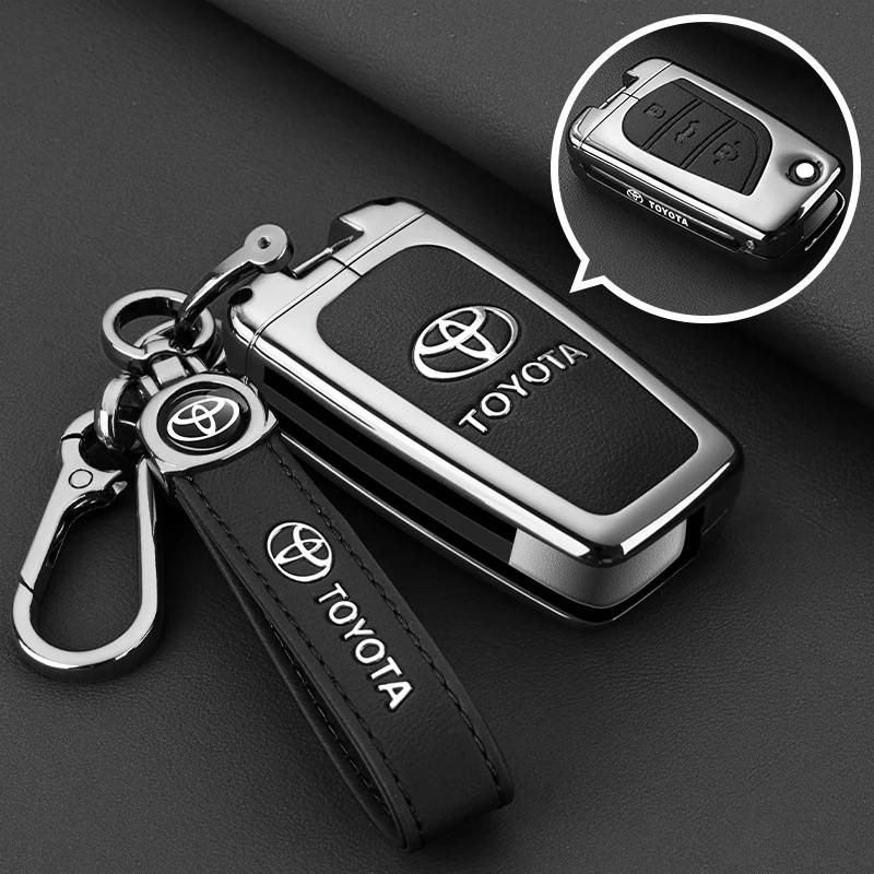 Custodia Copri Telecomando Chiave Auto in Metallo per Toyota Camry RAV4 Forturner Hilux Auris Corolla Avensis Verso Yaris Aygo Scion TC IM Guscio