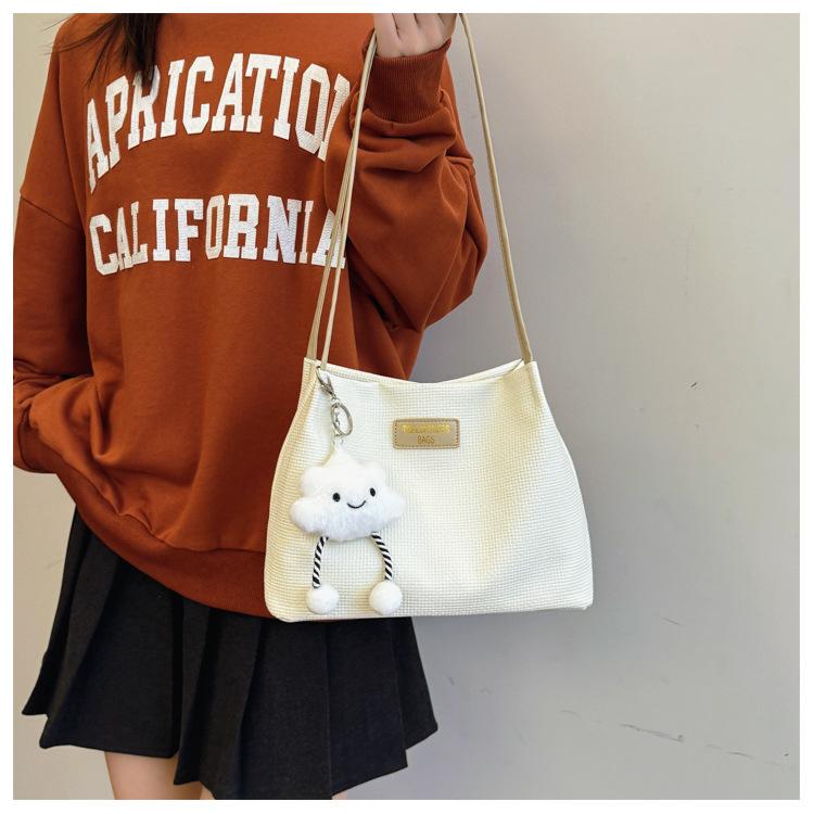 Women's New Versatile Simple Shoulder Bag, High-end Sensory Communication Shopping Bag