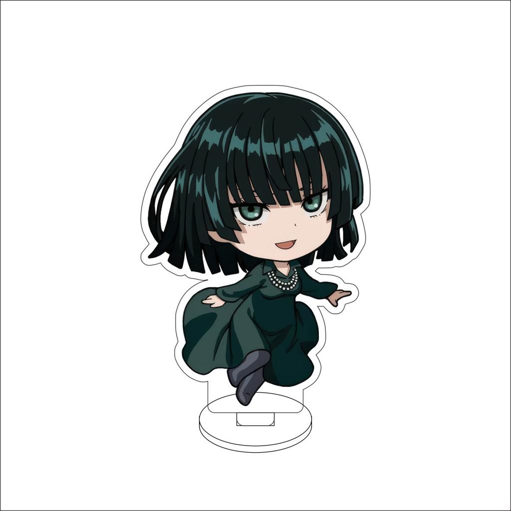 10CM Anime ONE PUNCH MAN Figure Stand Model Saitama/Genos/BLAST/Tatsumaki Cute Desk Decor Standing Sign Gifts