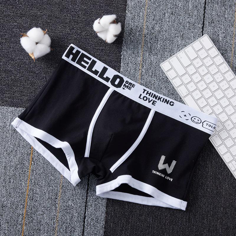 

Чоловічі великі бавовняні дихаючі труси-боксери для підлітків - літня спортивна білизна XL (Suitable for 130-150 jin) чорний