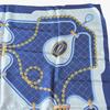 Used Cartier scarf, large size, chain pattern, navy, silk