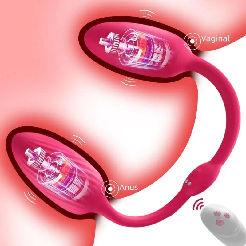 Plug anale stimolatore vaginale punto G vibrante a 10 frequenze con telecomando